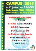 35 ans du Trait d'Union • Dimanche 7 juin : à partir de 14h30 : Campus Musiques Actuelles à Bois-le-Roi, Salle Marcel Paul près de l'UCPA