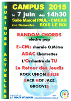 35 ans du Trait d'Union • Dimanche 7 juin : à partir de 14h30 : Campus Musiques Actuelles à Bois-le-Roi, Salle Marcel Paul près de l'UCPA 35 ans du Trait d'Union • Dimanche 7 juin : à partir de 14h30 : Campus Musiques Actuelles à Bois-le-Roi, Salle Marcel Paul près de l'UCPA